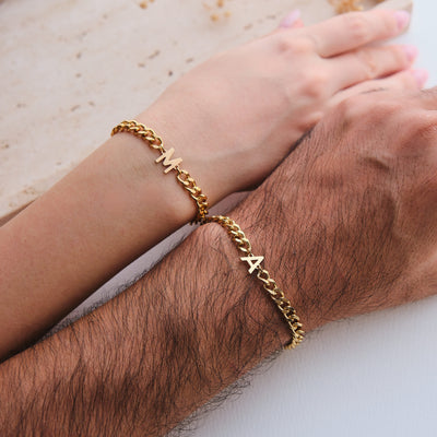 Silver Couple bracelet with engraving