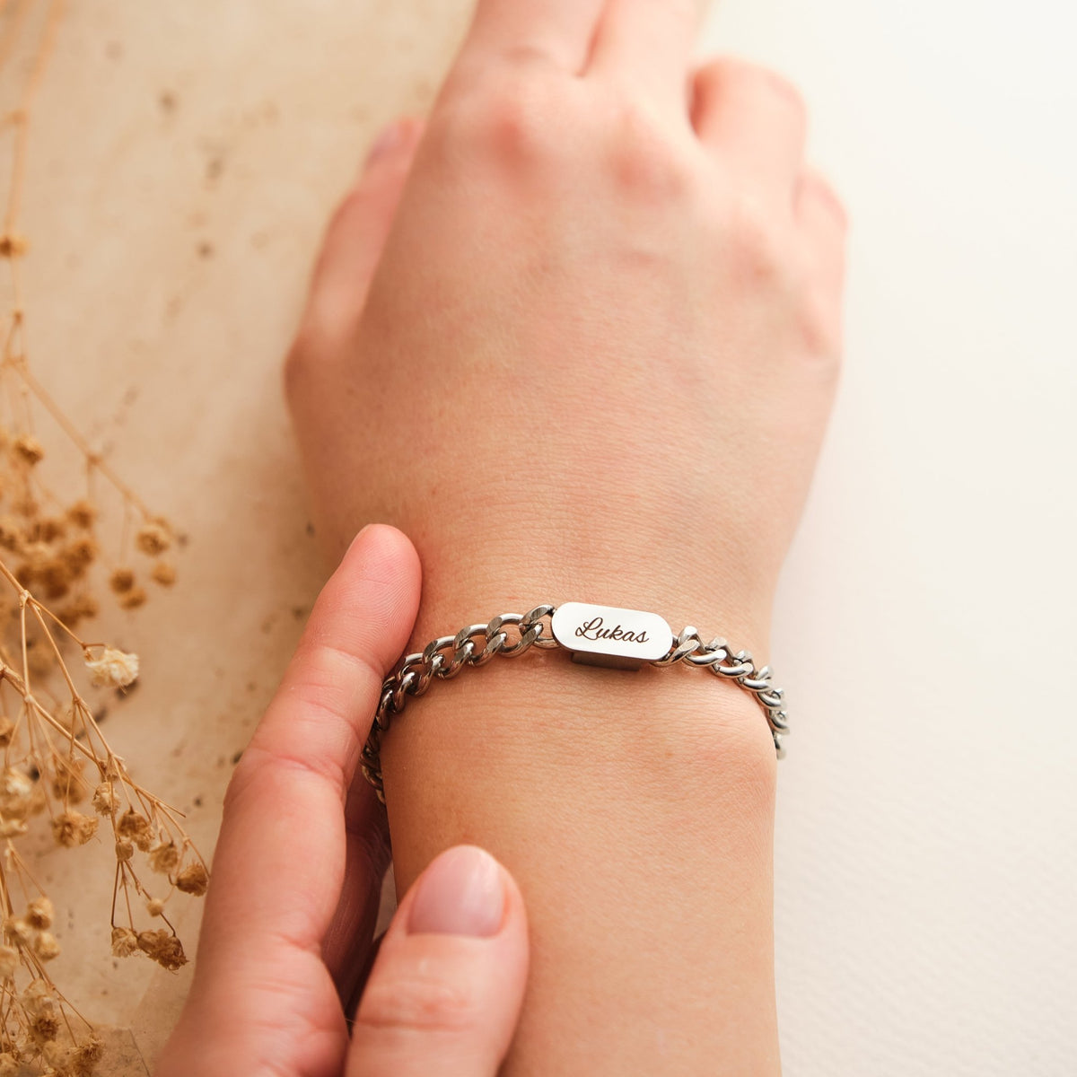 Cuban Partnerarmband mit Gravur - OTANTO