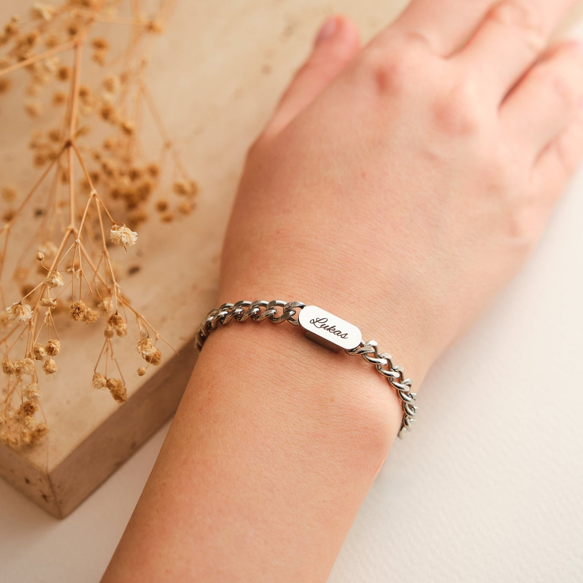 Cuban Partnerarmband mit Gravur - OTANTO