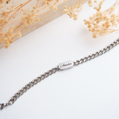 Cuban Partnerarmband mit Gravur - OTANTO