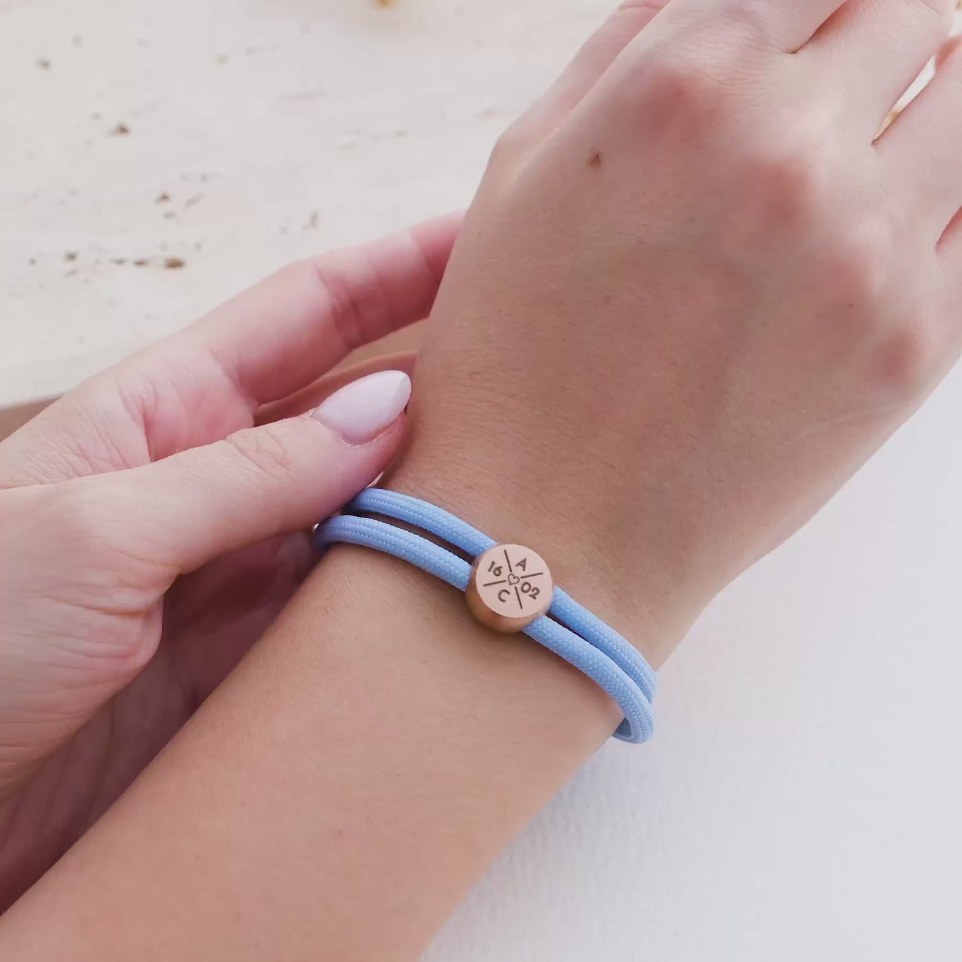 Segeltau Disc Bracelet with Engraving