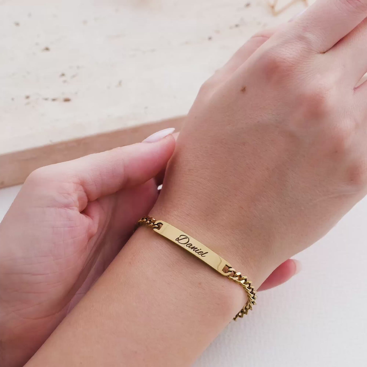 Silver Couple bracelet with engraving