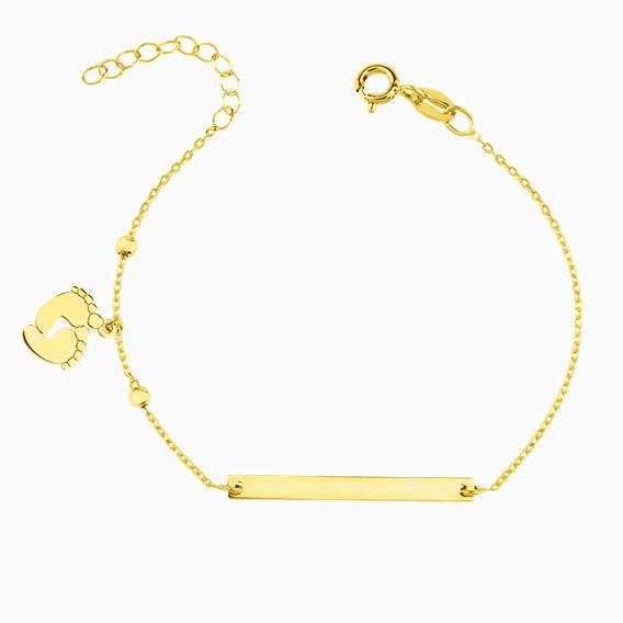 ID Armband mit Platte und Babyfuß Choker - Otanto